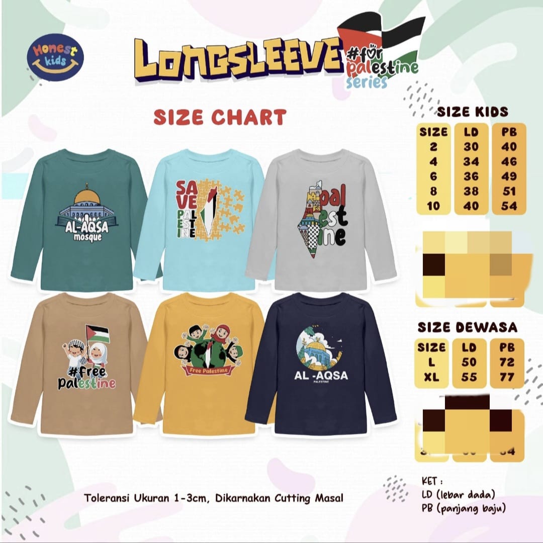 Kaos Palestine Lengan Panjang
